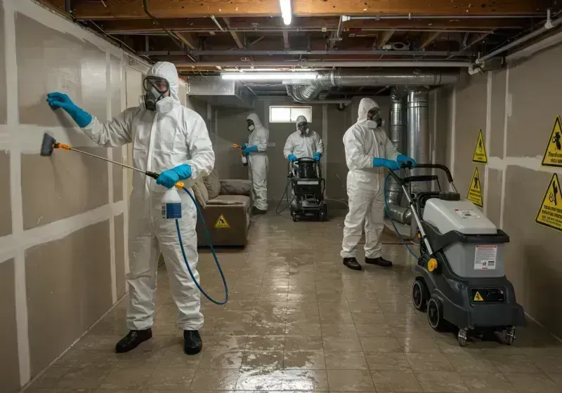 Basement Moisture Removal and Structural Drying process in Fort Sumner, NM